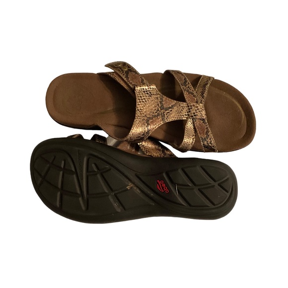 ABEO Women’s Leucadia Snake Print Slide Sandals. Sz 9 - Picture 2 of 7